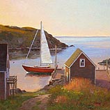 Sailing into Monhegan Harbor