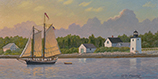 Pinky Schooner "Summertime" off Islesboro (Grindle Point Light)