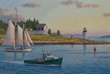 Morning departure from Port Clyde passing Marshall Point Light