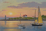 Early morning off Boothbay (Ram Island Light)